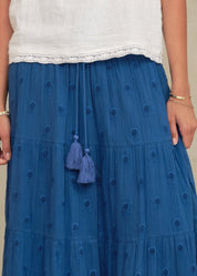 M.A.B.E. Frani Embroidered Maxi Skirt