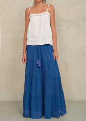 M.A.B.E. Frani Embroidered Maxi Skirt