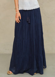 M.A.B.E. Frani Embroidered Maxi Skirt