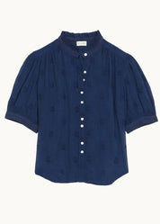 M.A.B.E. Frani Embroidered Short Sleeve Top