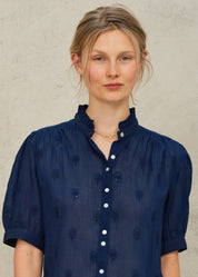 M.A.B.E. Frani Embroidered Short Sleeve Top