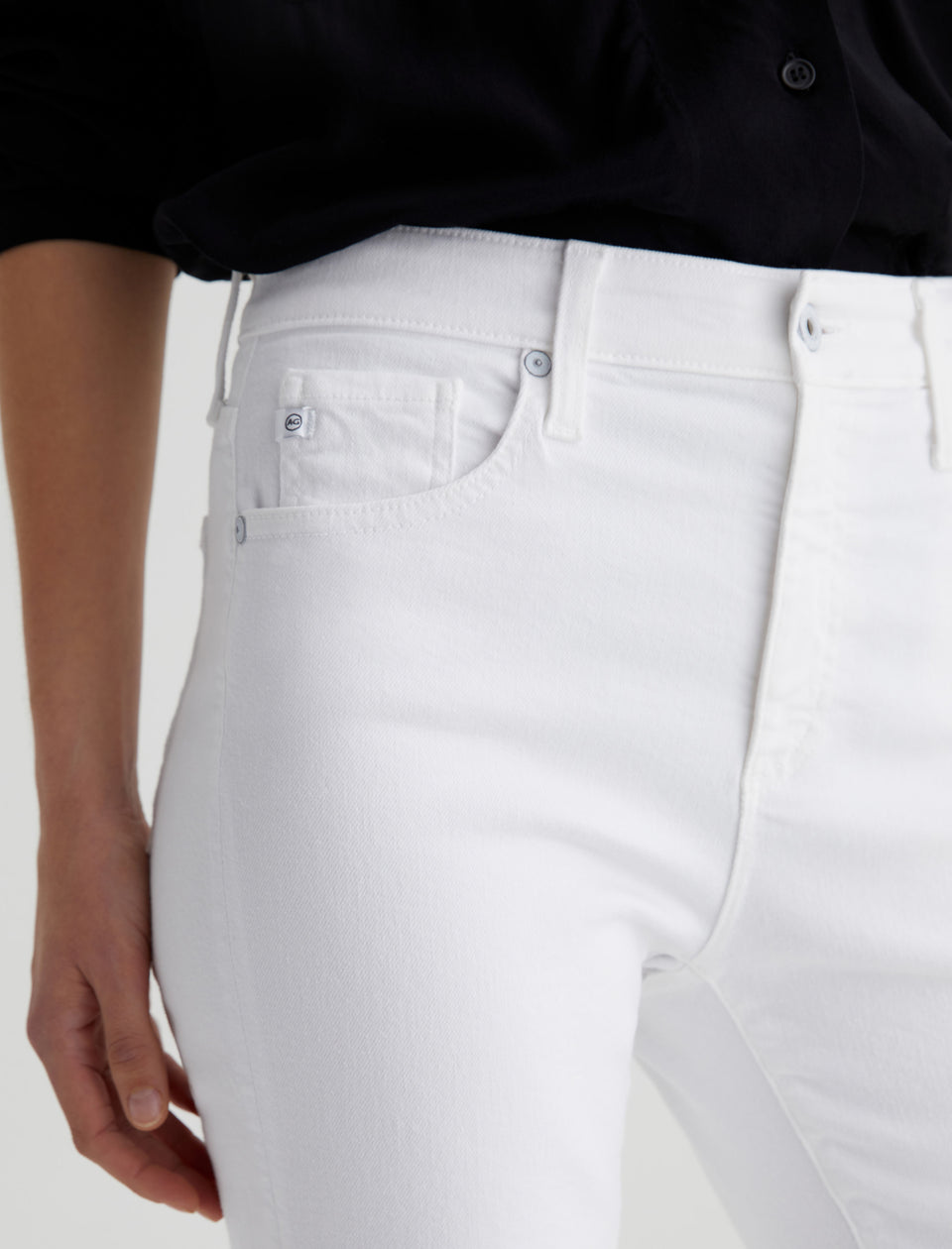 AG Farrah Bootcut Cropped Jean in Gallery White