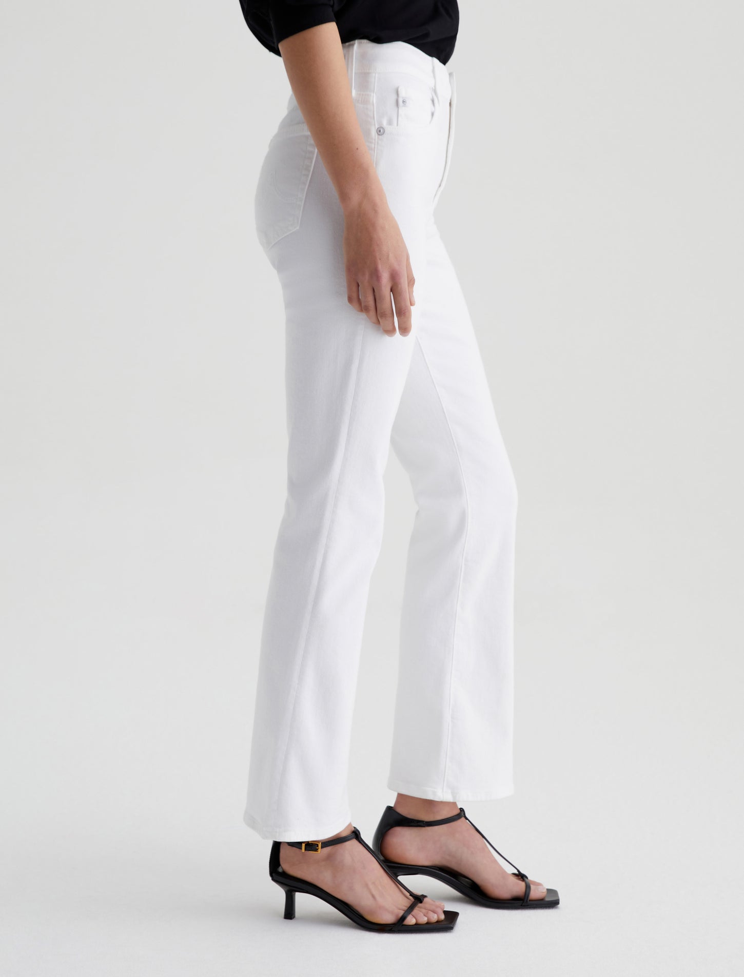 AG Farrah Bootcut Cropped Jean in Gallery White