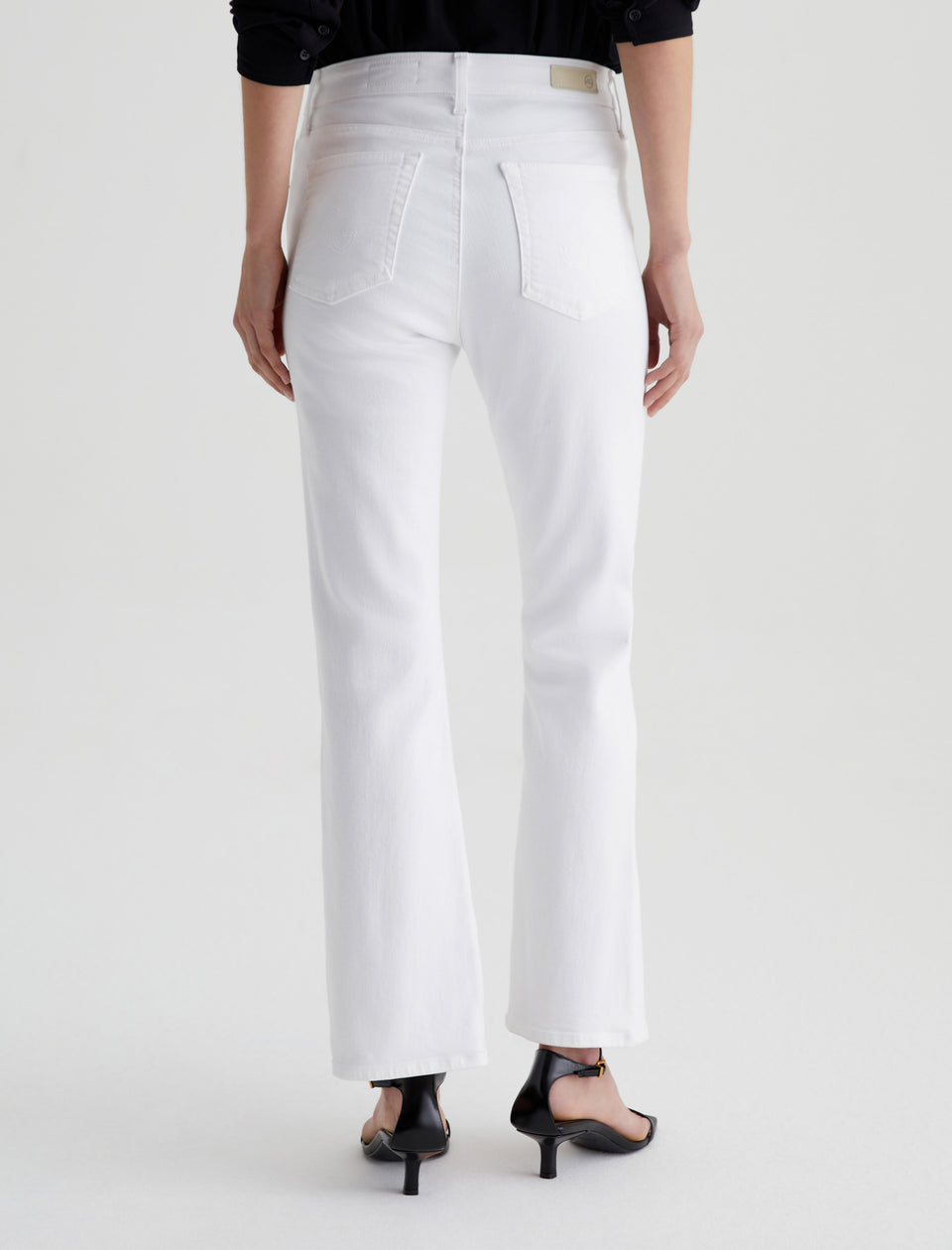 AG Farrah Bootcut Cropped Jean in Gallery White