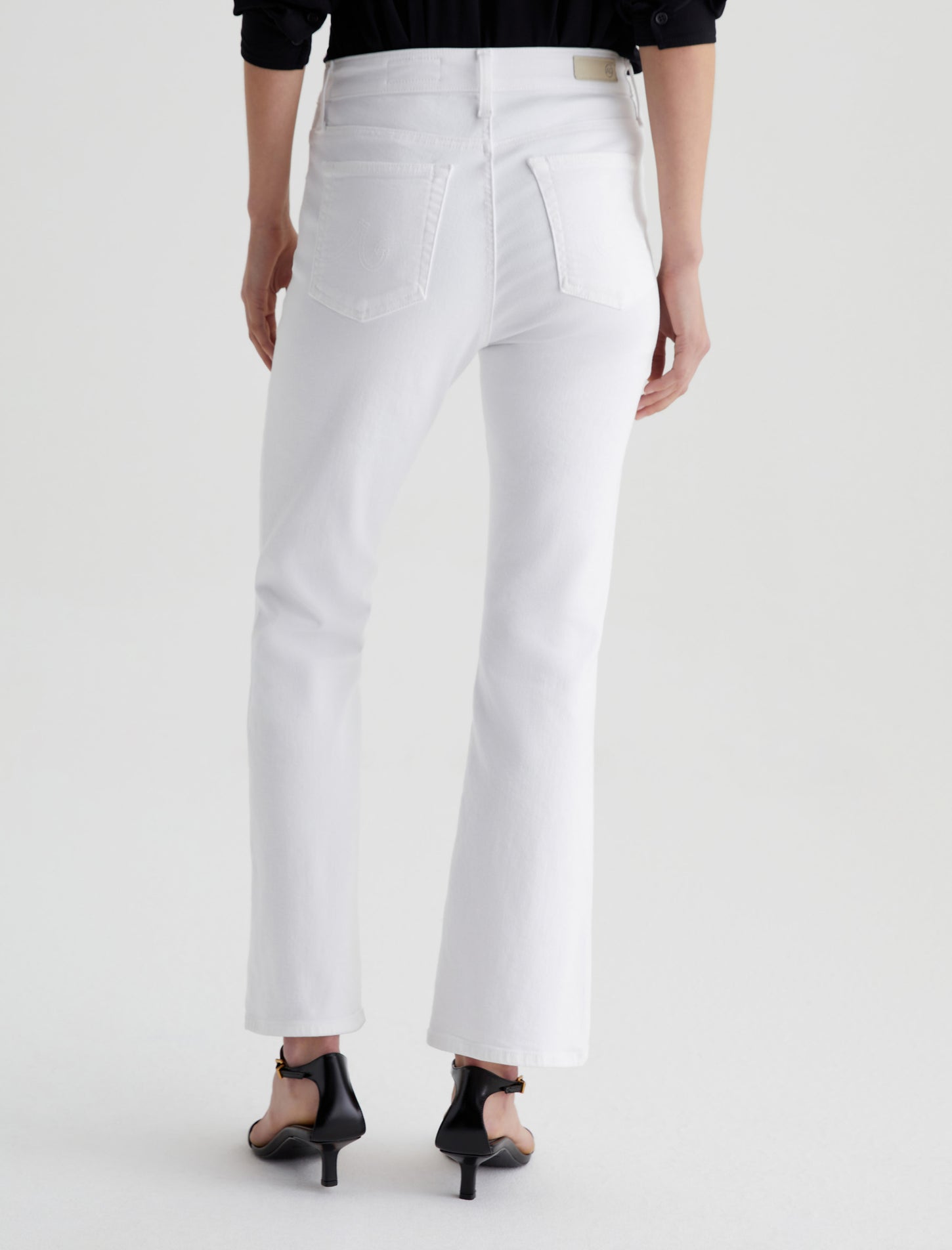 AG Farrah Bootcut Cropped Jean in Gallery White