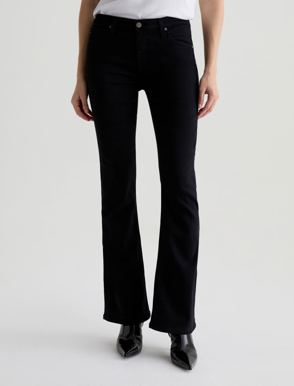 AG Angel Low Rise Bootcut Jean in Super Black