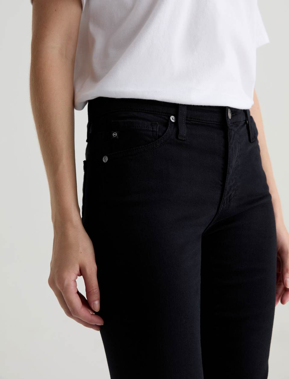AG Angel Low Rise Bootcut Jean in Super Black