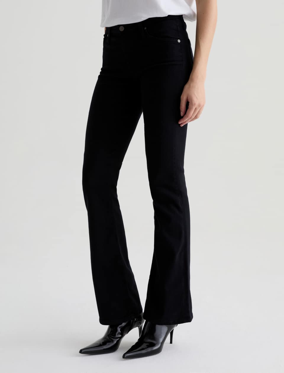 AG Angel Low Rise Bootcut Jean in Super Black