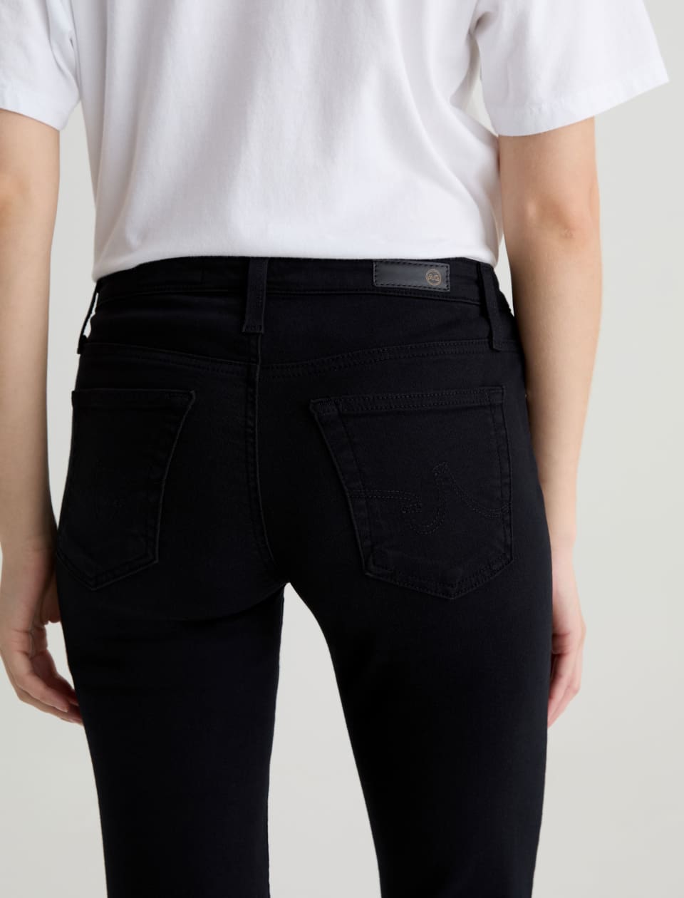 AG Angel Low Rise Bootcut Jean in Super Black