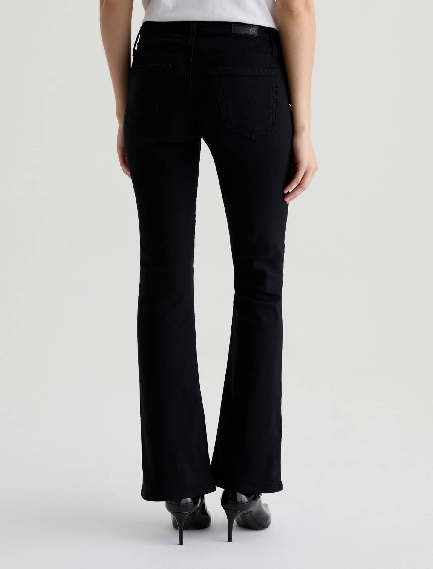 AG Angel Low Rise Bootcut Jean in Super Black