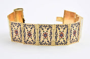 Vintage Victorian Souvenir Book Bracelet with Enamel Detailing