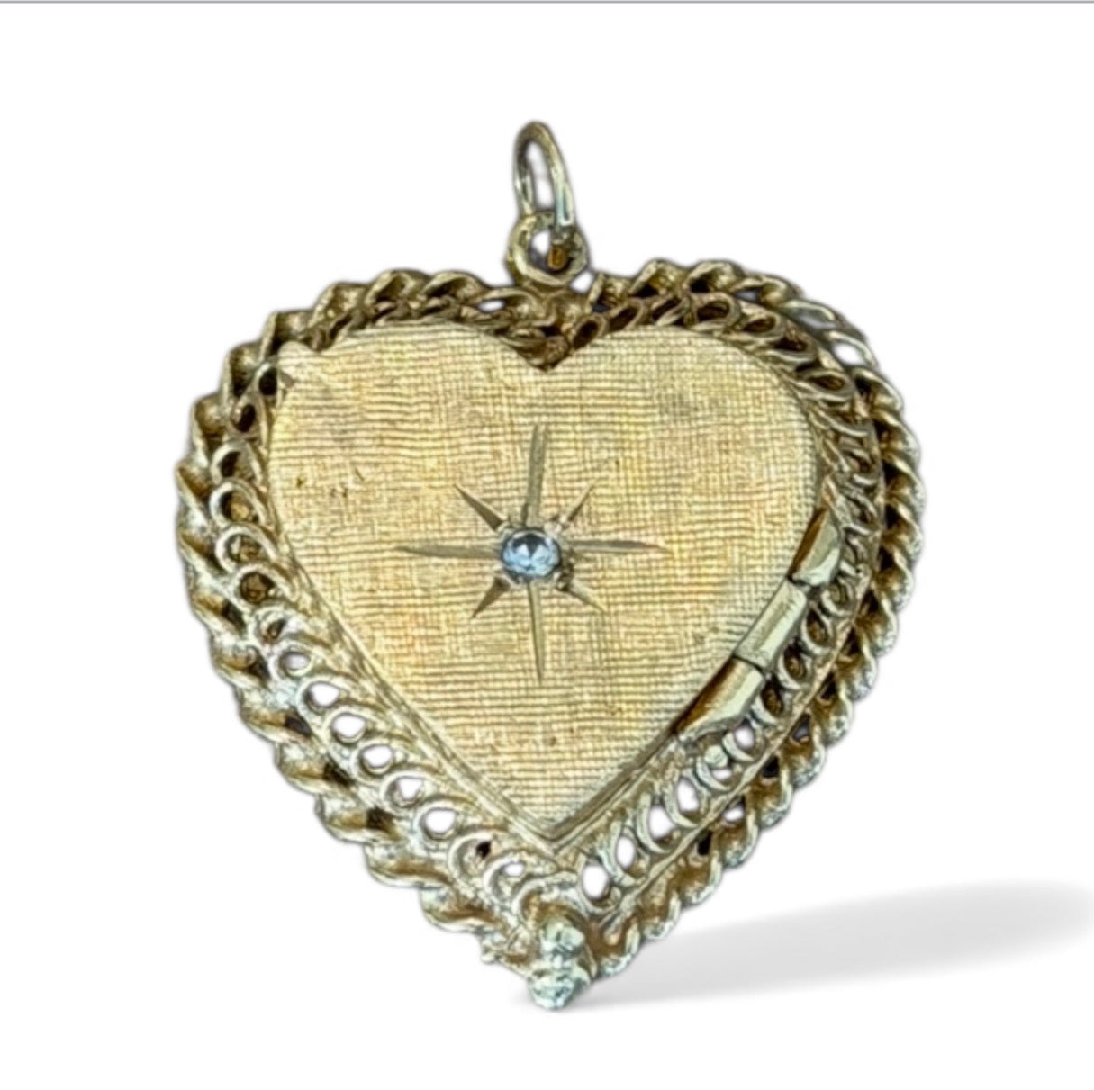 Vintage 14KT Gold & Diamond Heart Locket