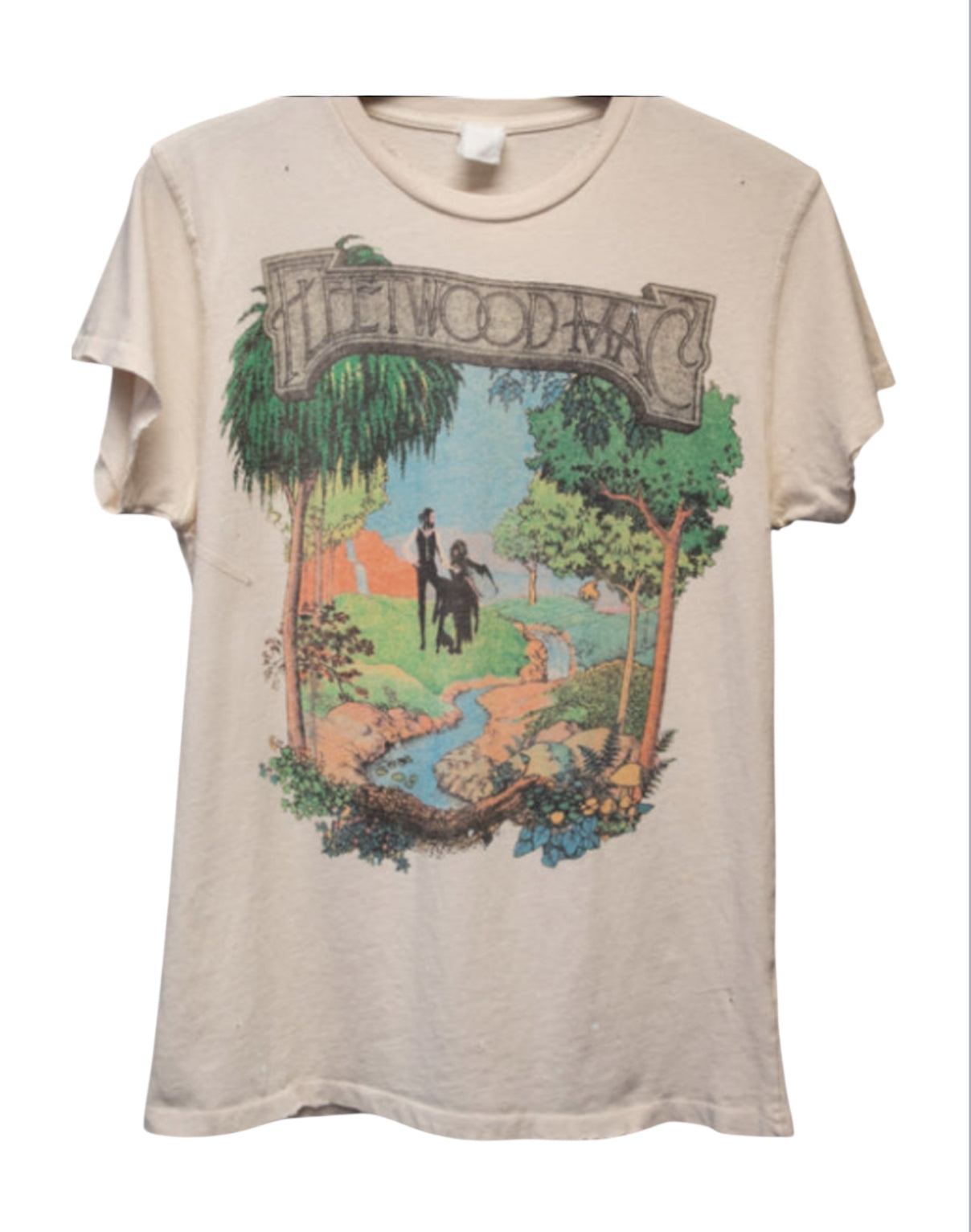 MadeWorn Fleetwood Mac Crew Tee in Tan