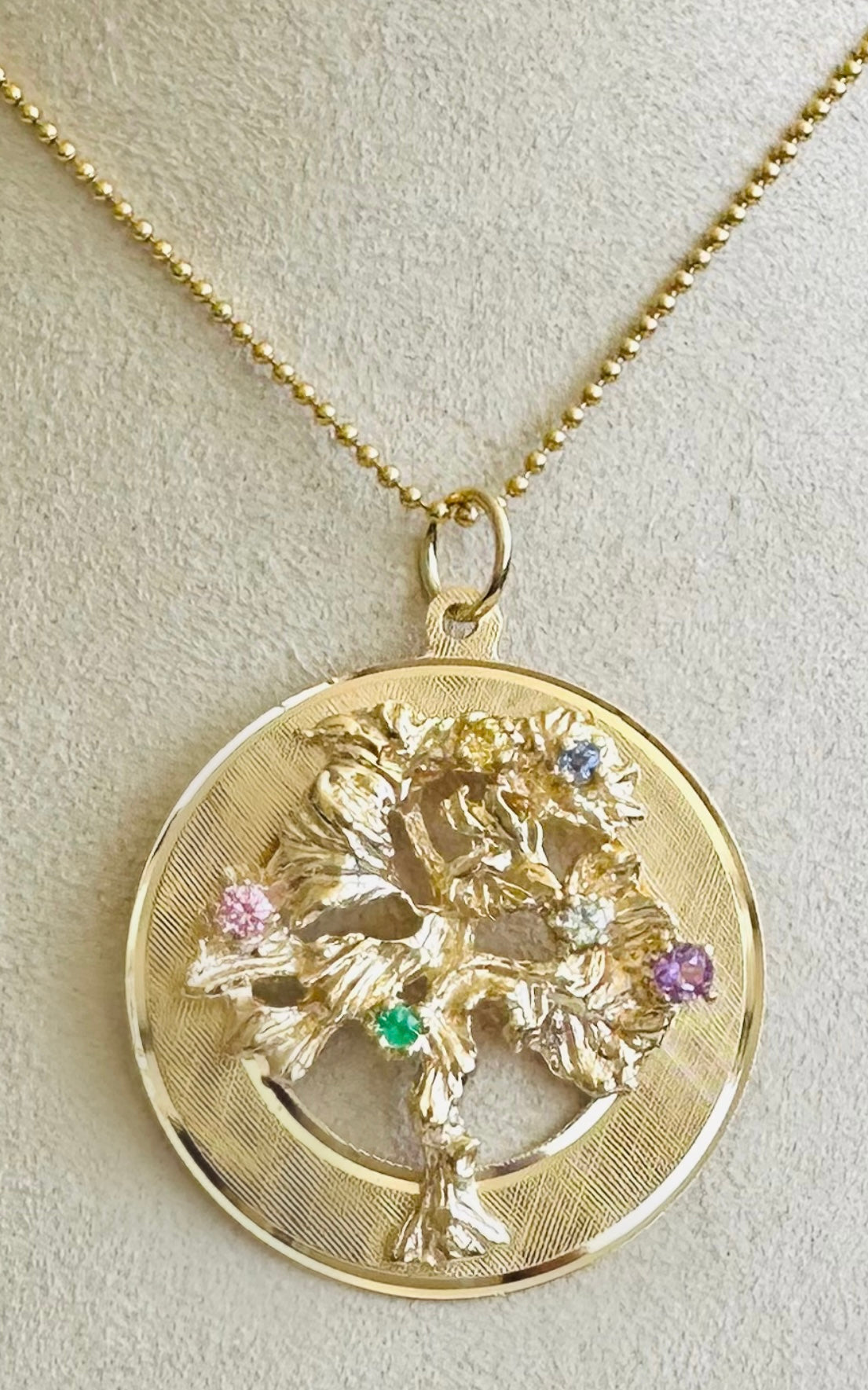 Multicolor Sapphire Tree of Life Charm