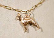 Vintage 14KT Doberman Dog Charm