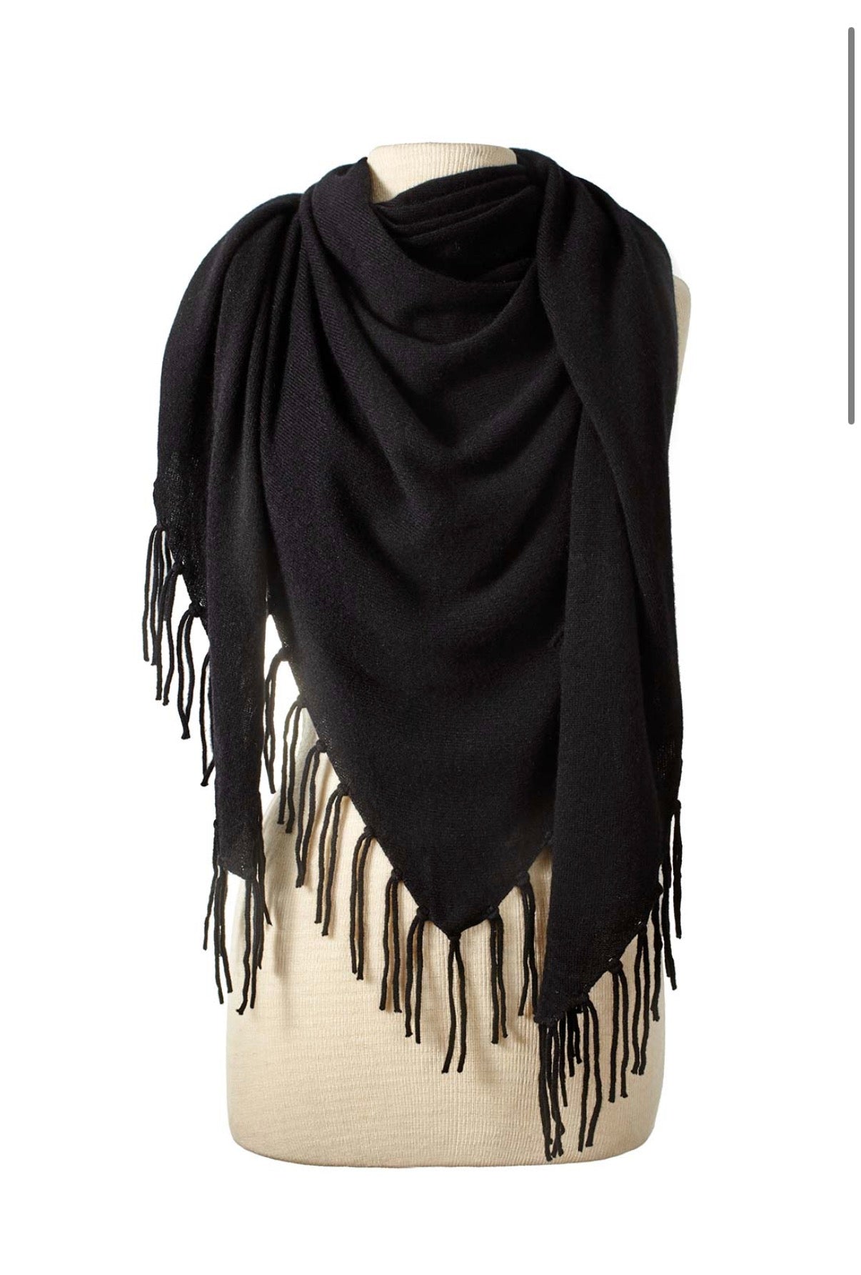 Alpine Cashmere Fringe Tri Wrap