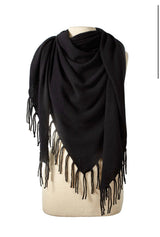 Alpine Cashmere Fringe Tri Wrap