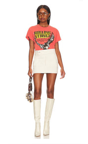 MadeWorn Rolling Stones Crew Tee in Rose
