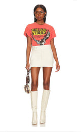 MadeWorn Rolling Stones Crew Tee in Rose