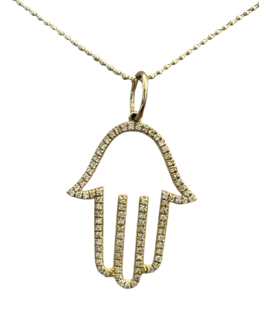 S.Row Designs 14KT Gold & Diamond Hamsa