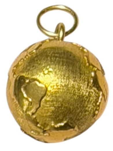 Vintage 14KT Gold Globe Charm