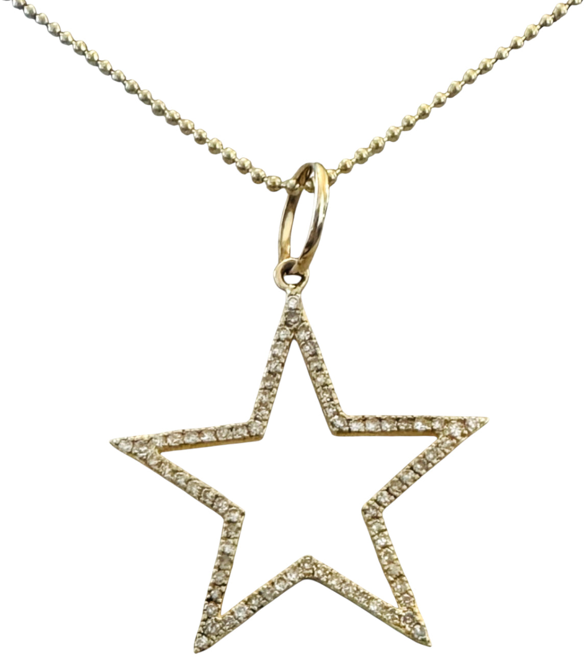 14KT Gold Vintage Diamond Star Charm