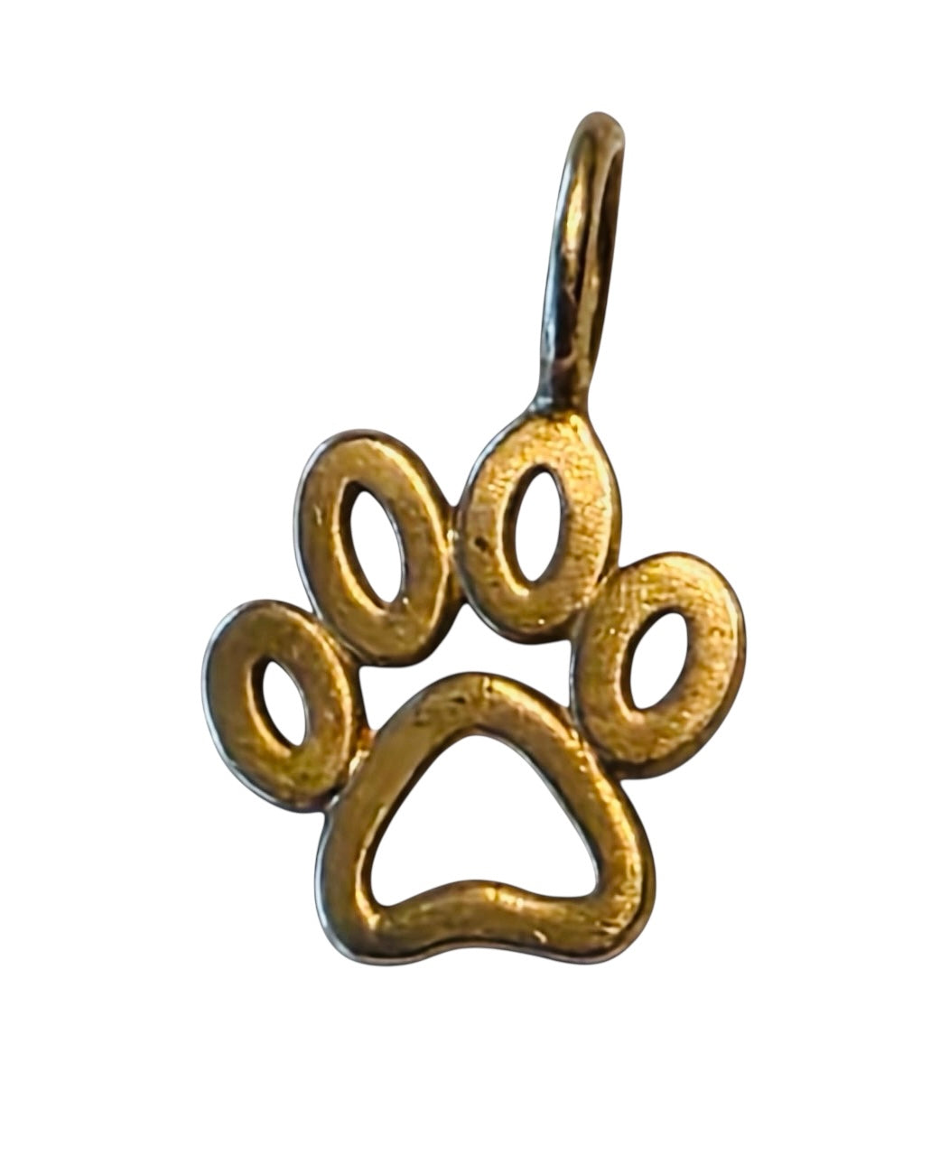 Vintage 14KT Gold Paw Print Charm