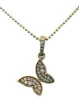 S.Row Designs 14KT Gold Diamond Butterfly Charm
