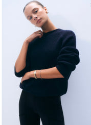 White + Warren Cashmere Mesh Sweatshirt