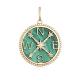 S.Row Designs Malachite & Diamond Compass Pendant