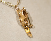 14KT Gold Vintage Ski Charm