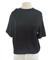 White + Warren Cashmere Waffle Mesh Tee