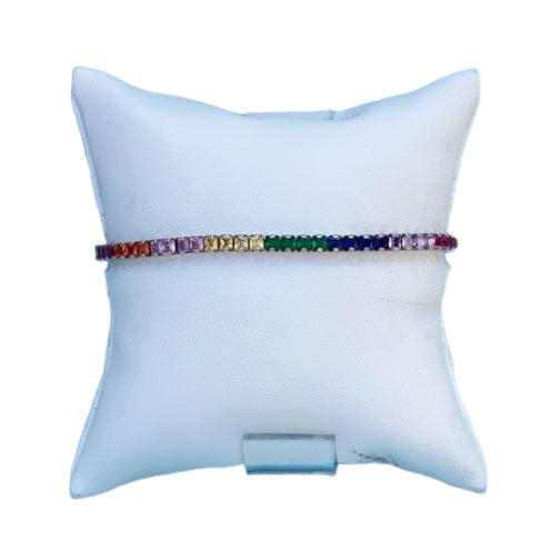 Rainbow Tennis Bracelet