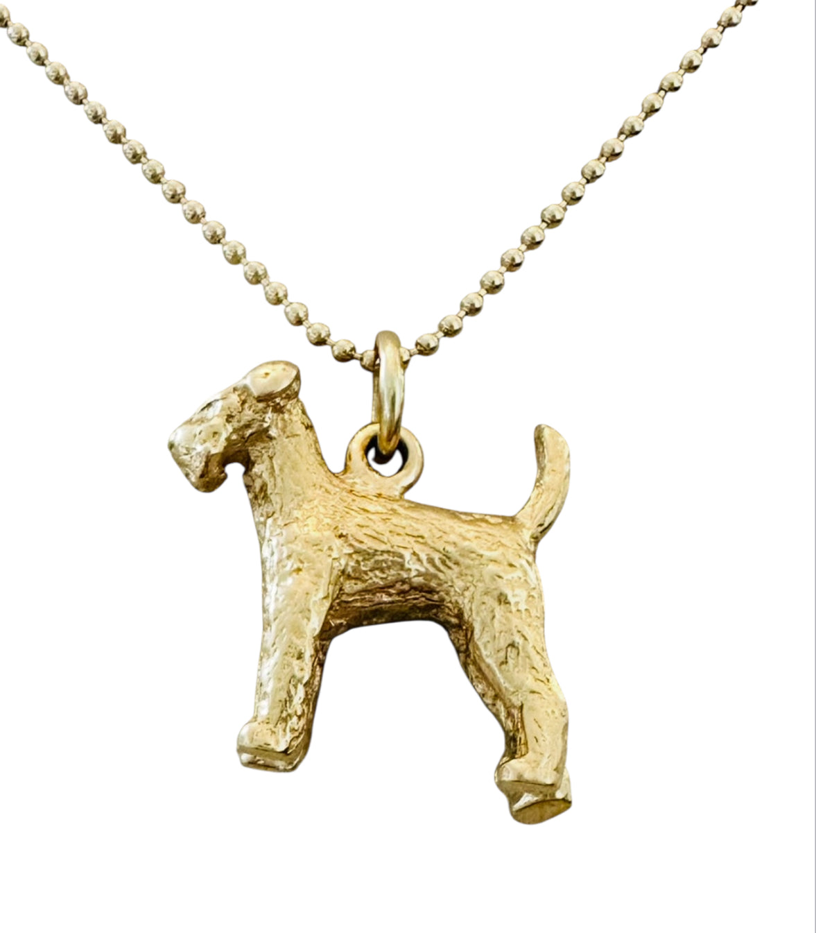 14KT Gold Vintage Schnauzer Charm.
