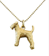 14KT Gold Vintage Schnauzer Charm.