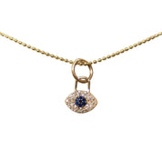 S. Row Designs Gold Diamond & Sapphire Evil Eye Charm