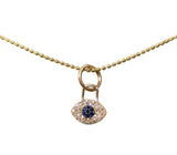 S. Row Designs Gold Diamond & Sapphire Evil Eye Charm