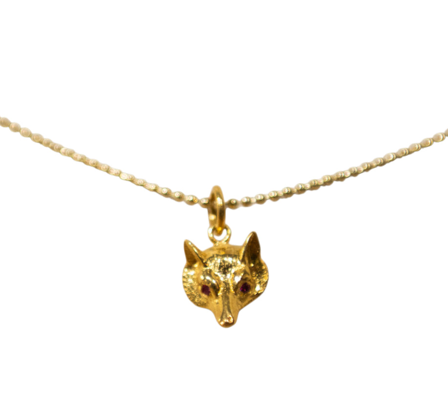 14KT Gold Vintage Fox Charm