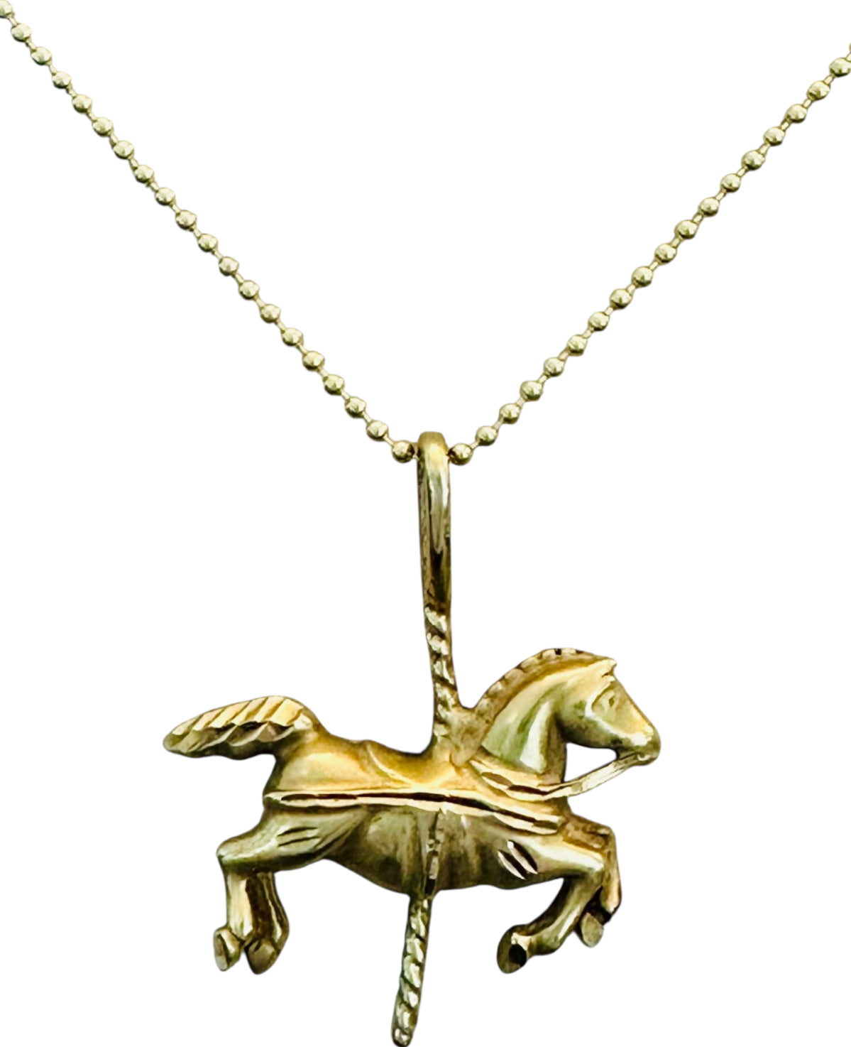 14KT Gold Vintage Carousel Charm
