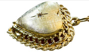 14KT Gold Vintage Heart Locket with Diamond Charm.
