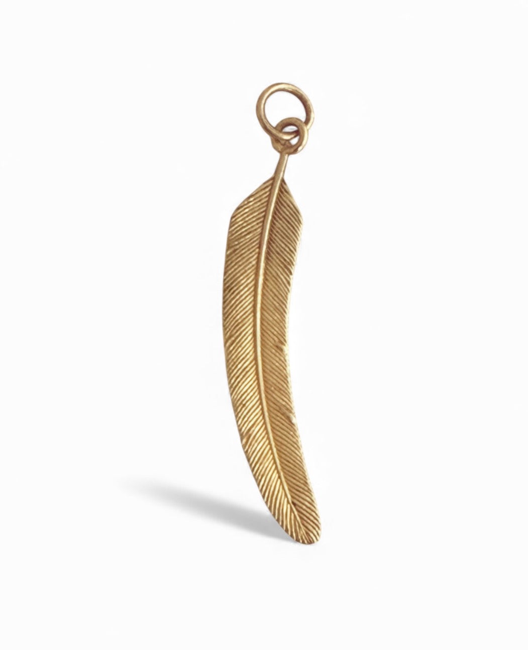 Vintage 14KT Gold Feather Charm