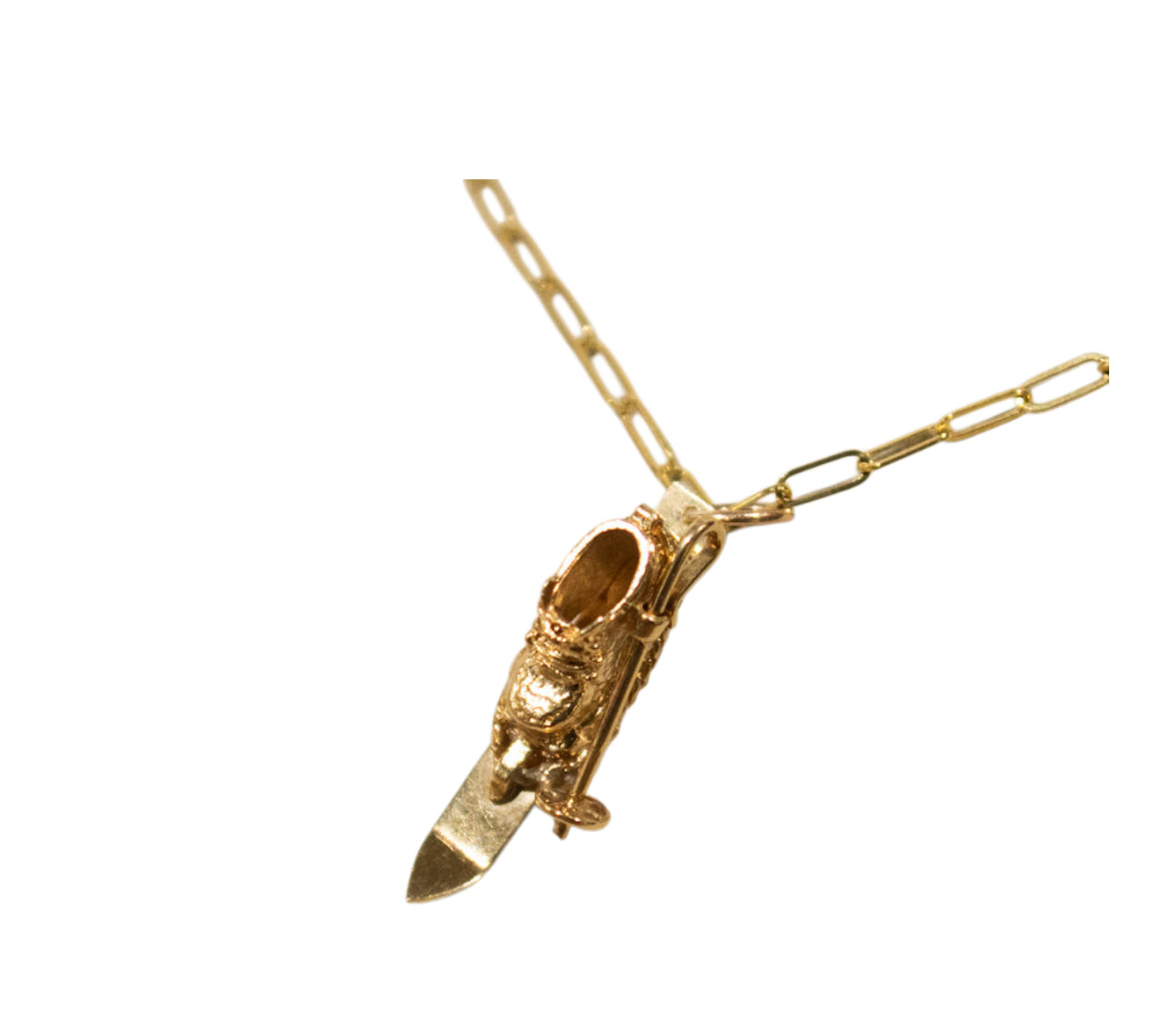 14KT Gold Vintage Ski Charm