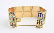 Vintage Victorian Souvenir Book Bracelet with Enamel Detailing