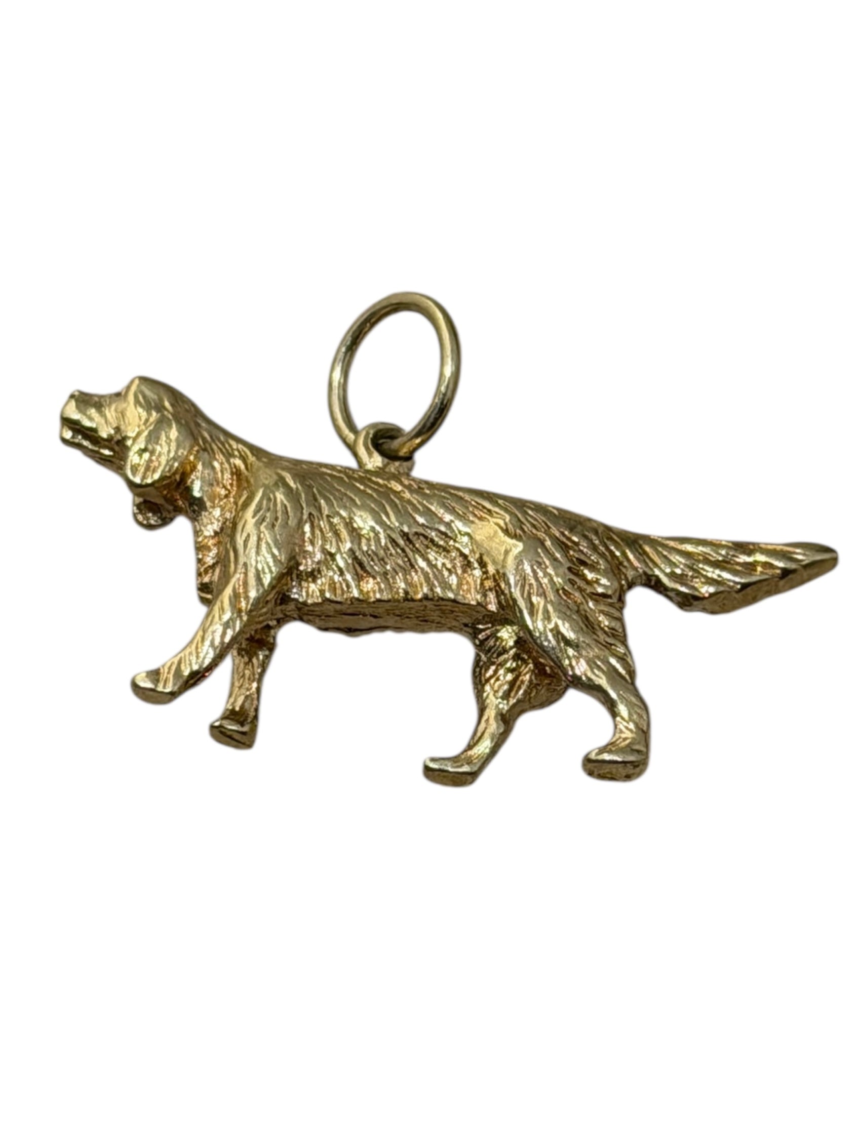 Vintage 14KT Golden Retriever Charm