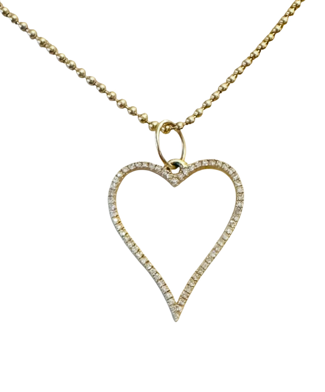 14KT Gold Vintage Diamond Heart Charm