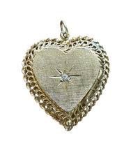 Vintage 14KT Gold Diamond Heart Locket