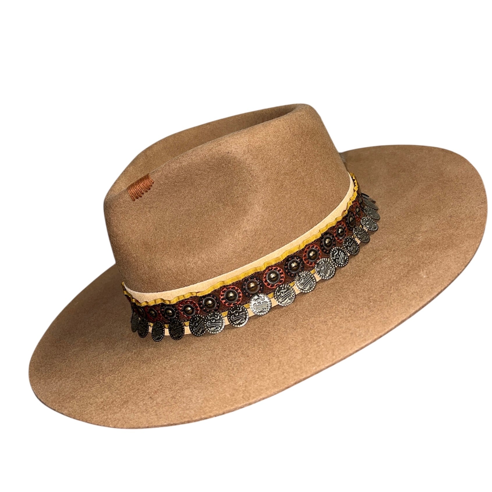 Fab Finds By Sarah Rancher Hat in Camel/Coins