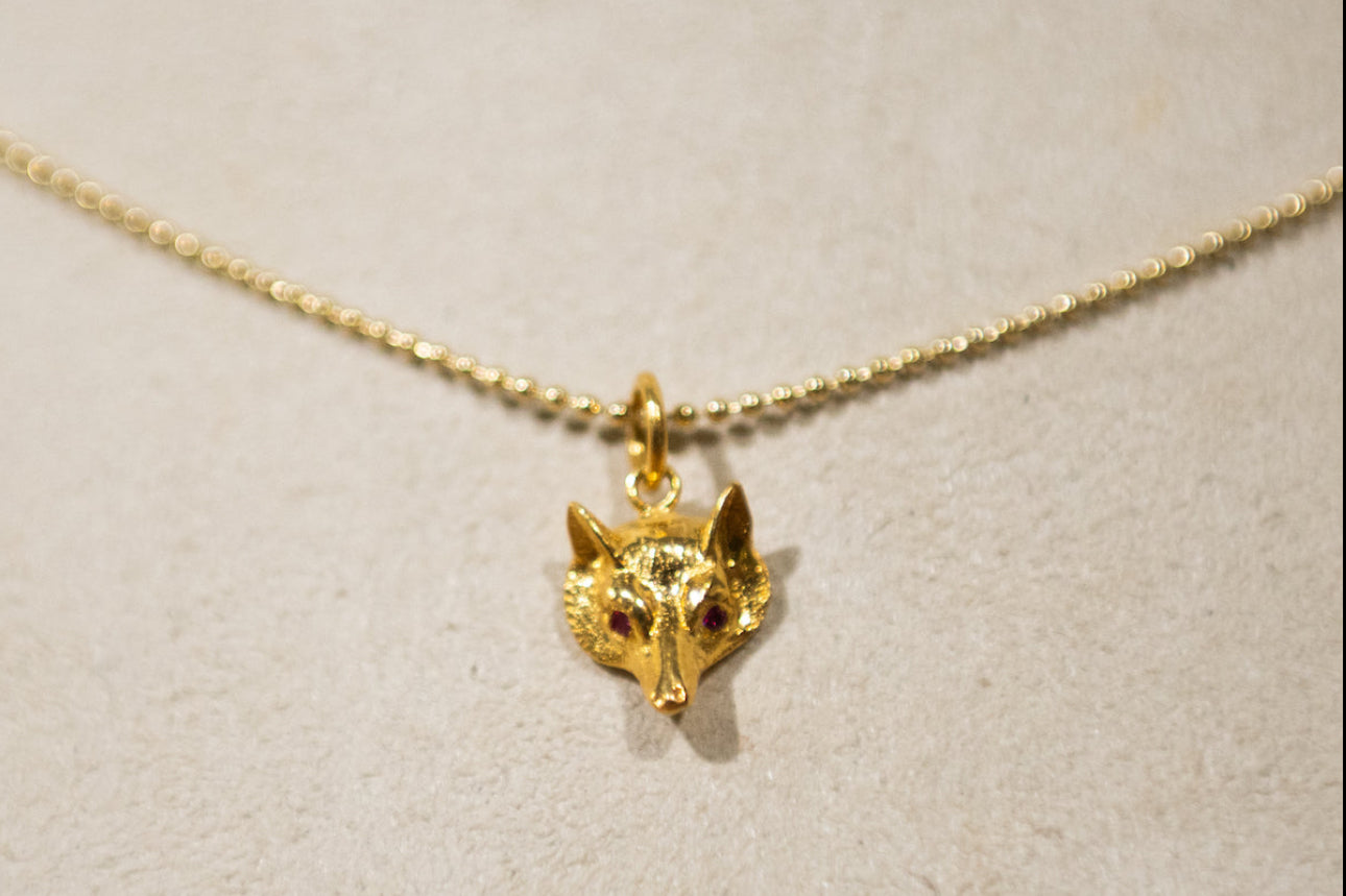 14KT Gold Vintage Fox Charm