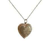 14KT Gold Vintage Heart Locket Charm