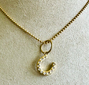 S.Row Designs Diamond horseshoe pendant